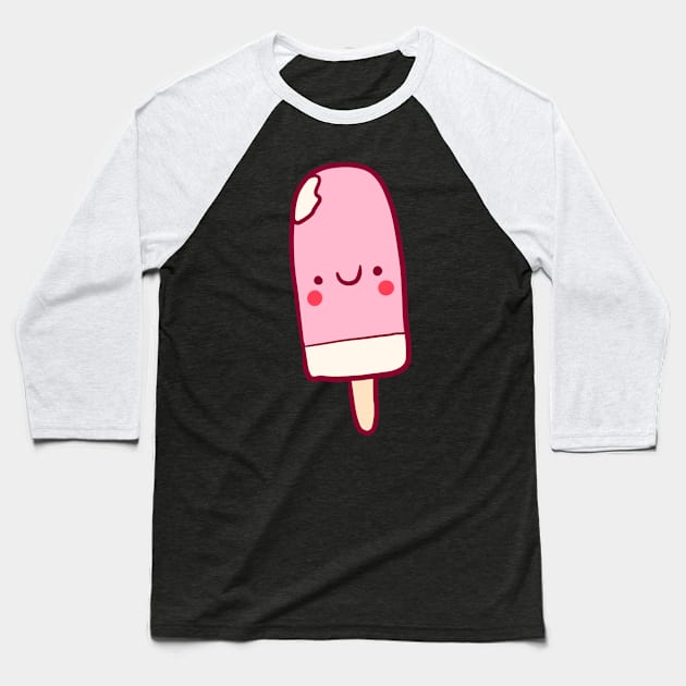 Cute popsicle illustration Baseball T-Shirt by Mayarart